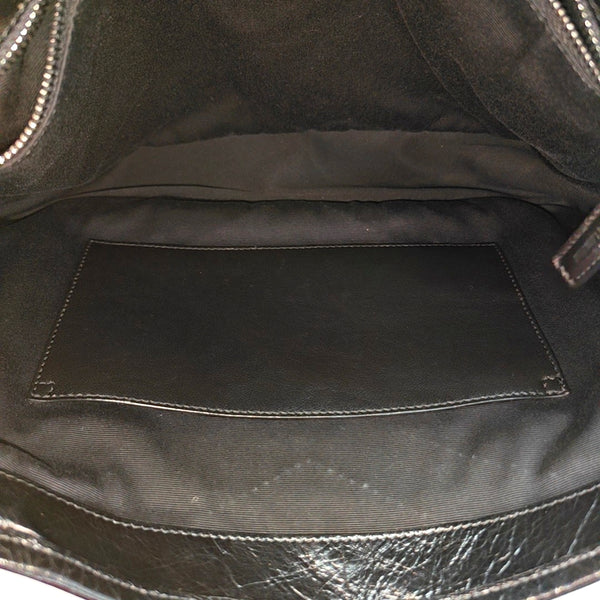 NIKI Large Chevron Calfskin Black
