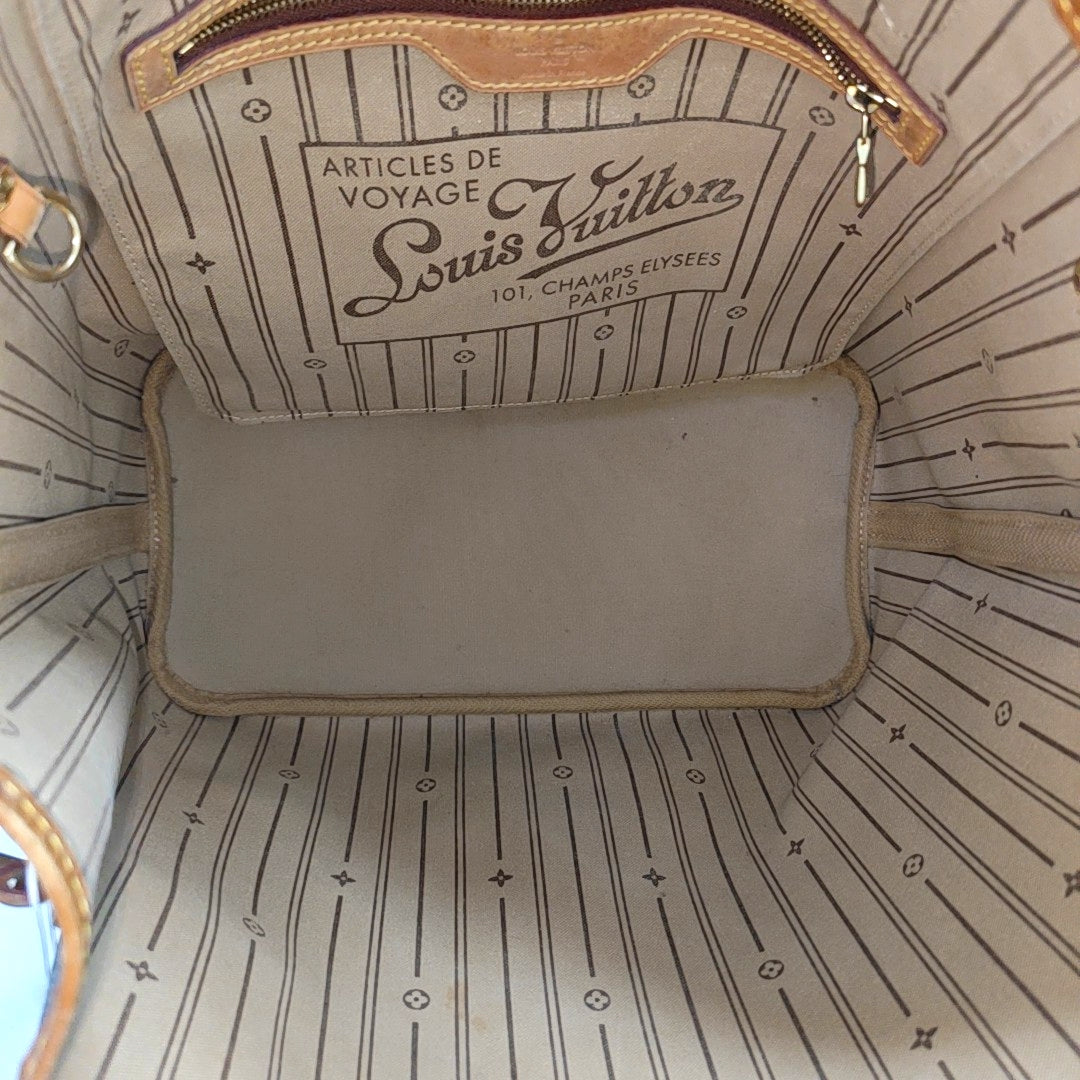 NEVERFULL MM Monogram Coated Canvas Brown