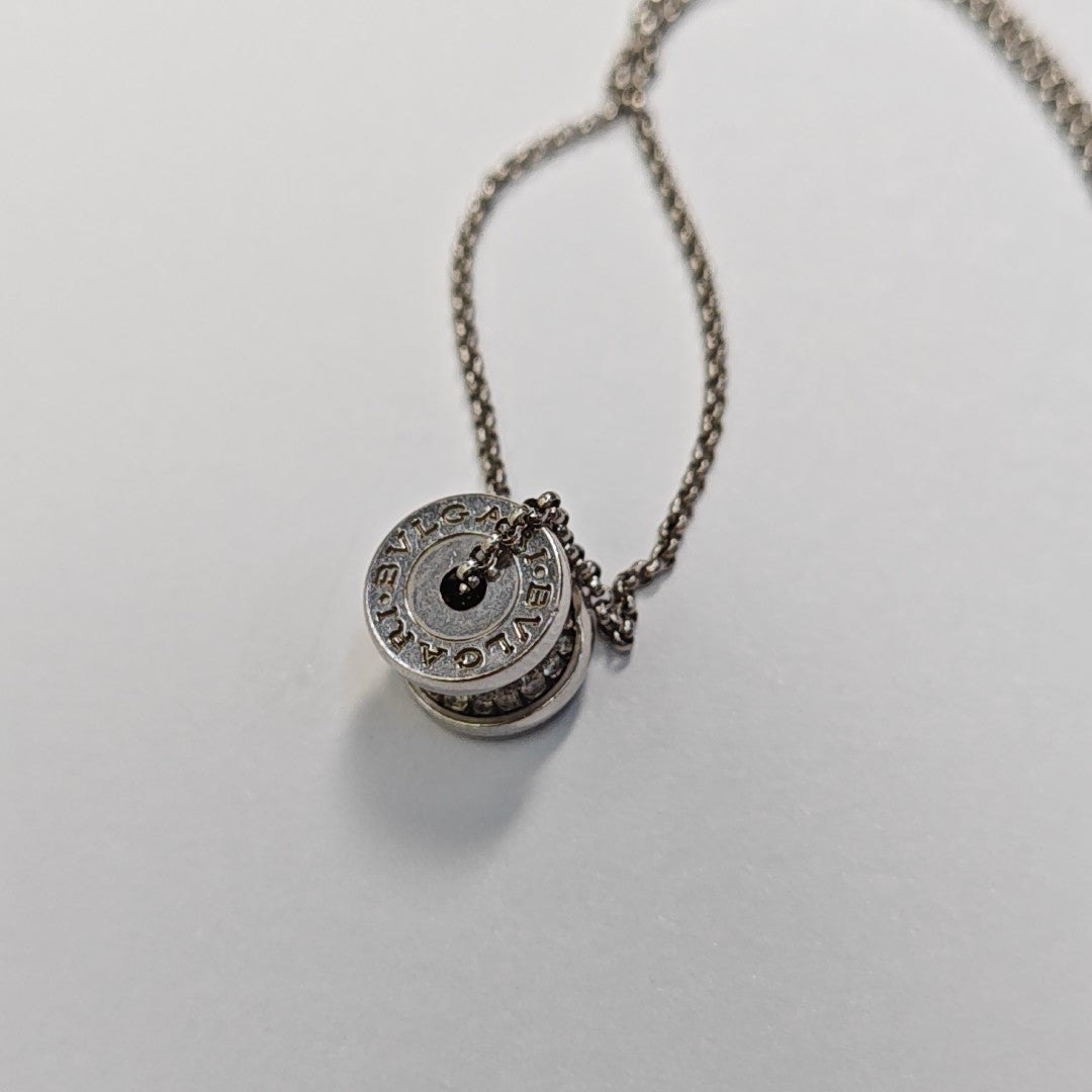 B.ZERO1 18k White Gold Silver Necklace