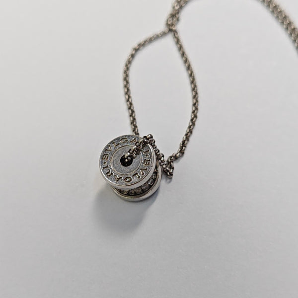 B.ZERO1 18k White Gold Silver Necklace
