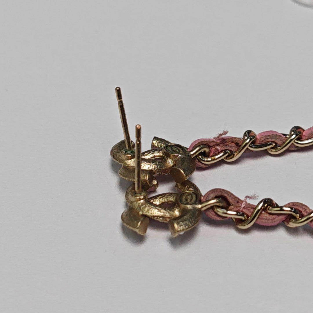 CC Logo Metal Gold Earrings