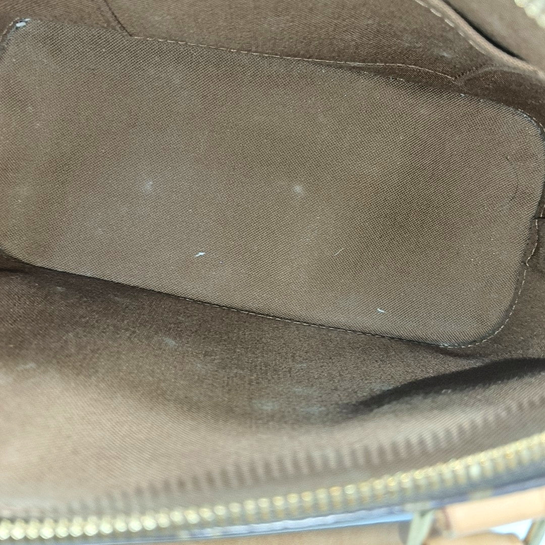 ALMA BB Monogram Coated Canvas Brown