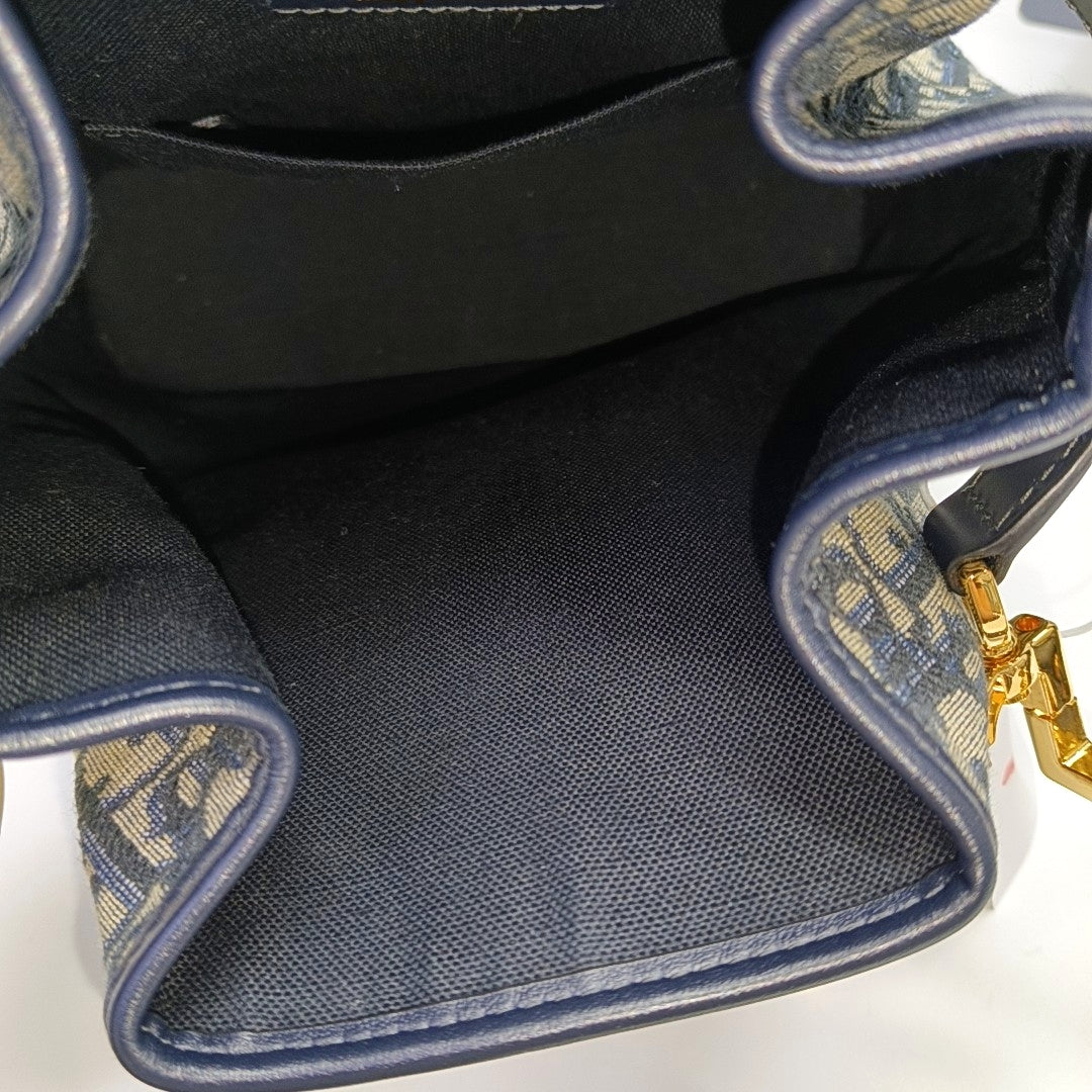 C'est Dior Medium Oblique Canvas Blue