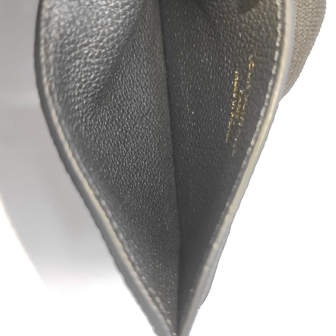 Monogram Calfskin Card Holder Black