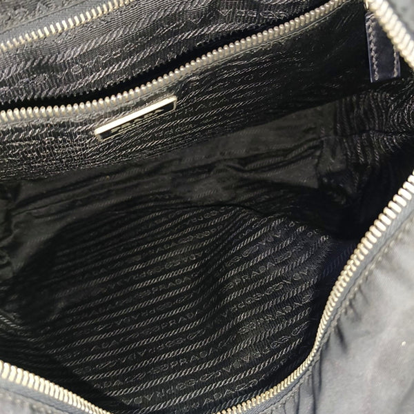 Nylon Shoulder Bag Black