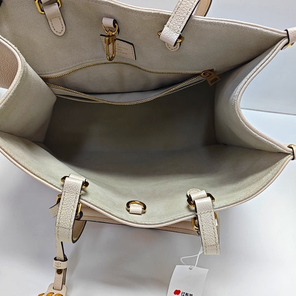 ONTHEGO MM Monogram Calfskin Beige