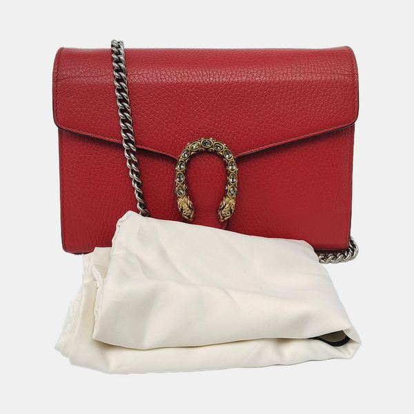 Authenticated pre-owned  Dionysus Mini Calfskin Red - Crossbody Bag at Looply