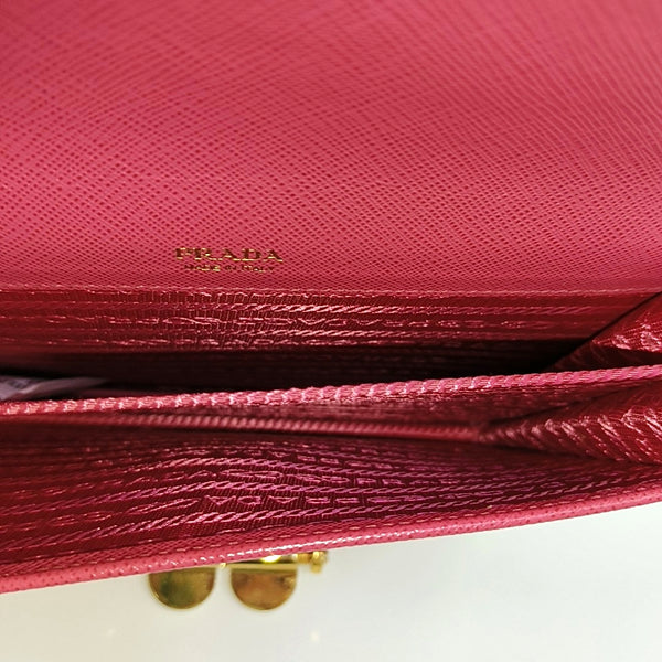 Saffiano Calfskin Shoulder Bag Mini Red