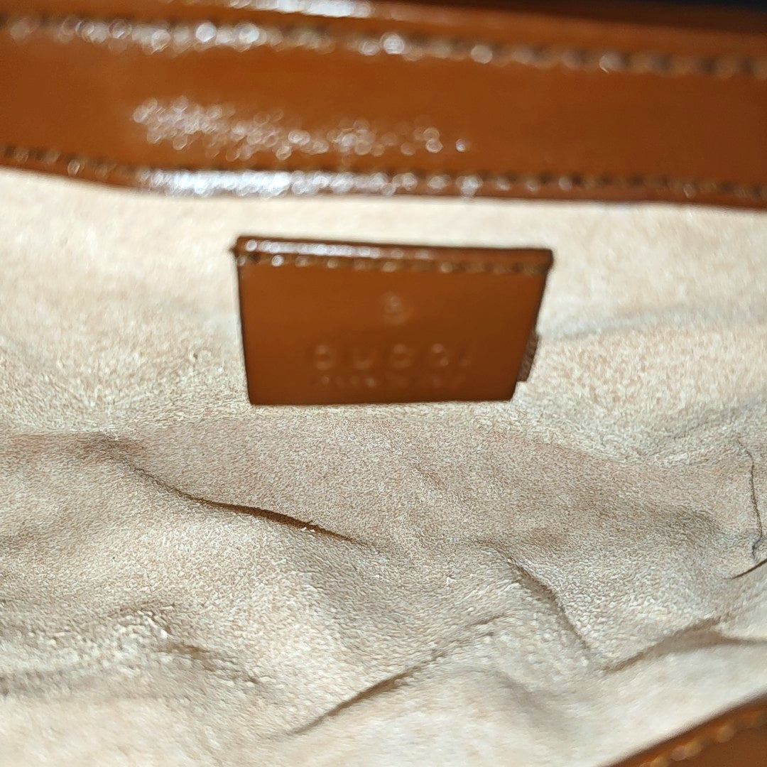 GG Marmont Mini Quilted Calfskin Brown