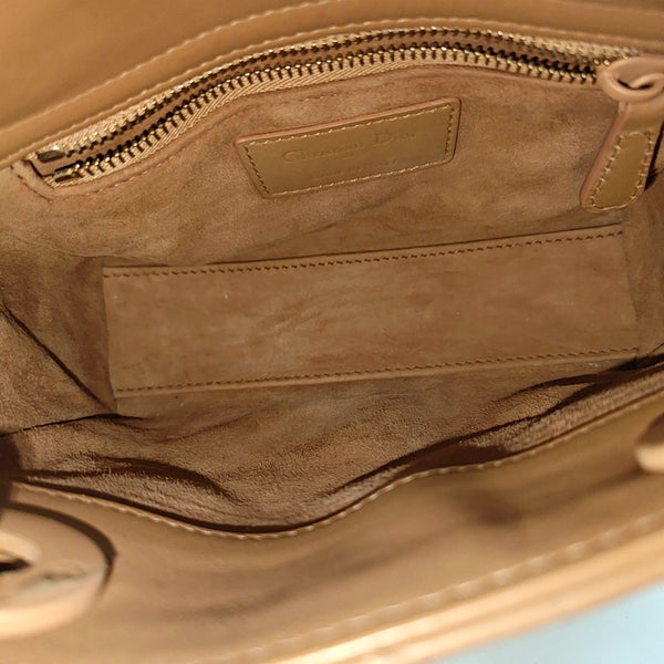 Lady Dior Mini Cannage Calfskin Beige