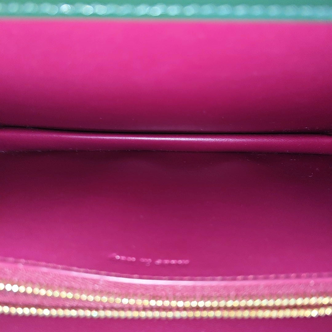 CLASP Medium Calfskin Green