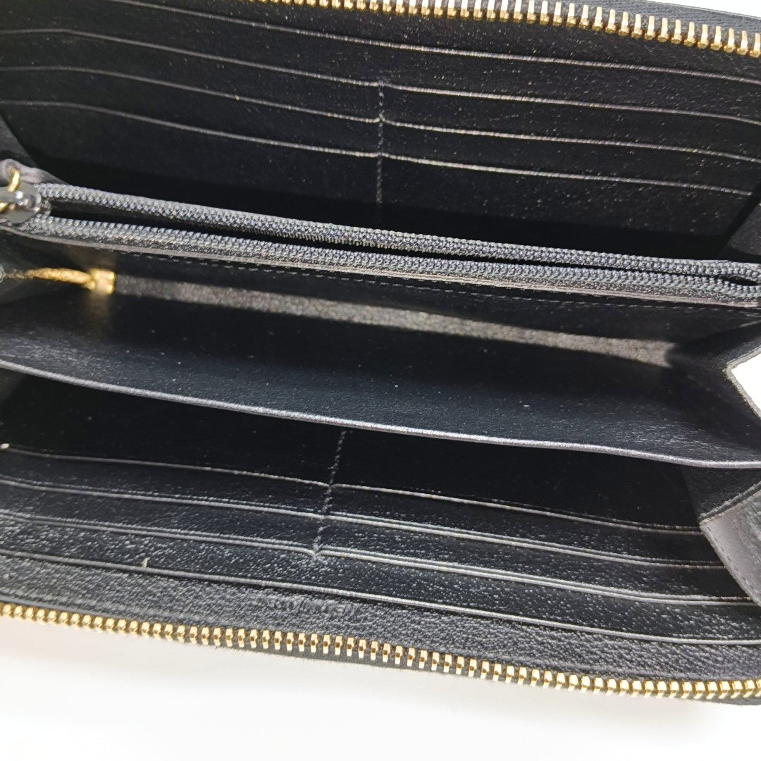 BELLE JOUR Calfskin Black Wallet
