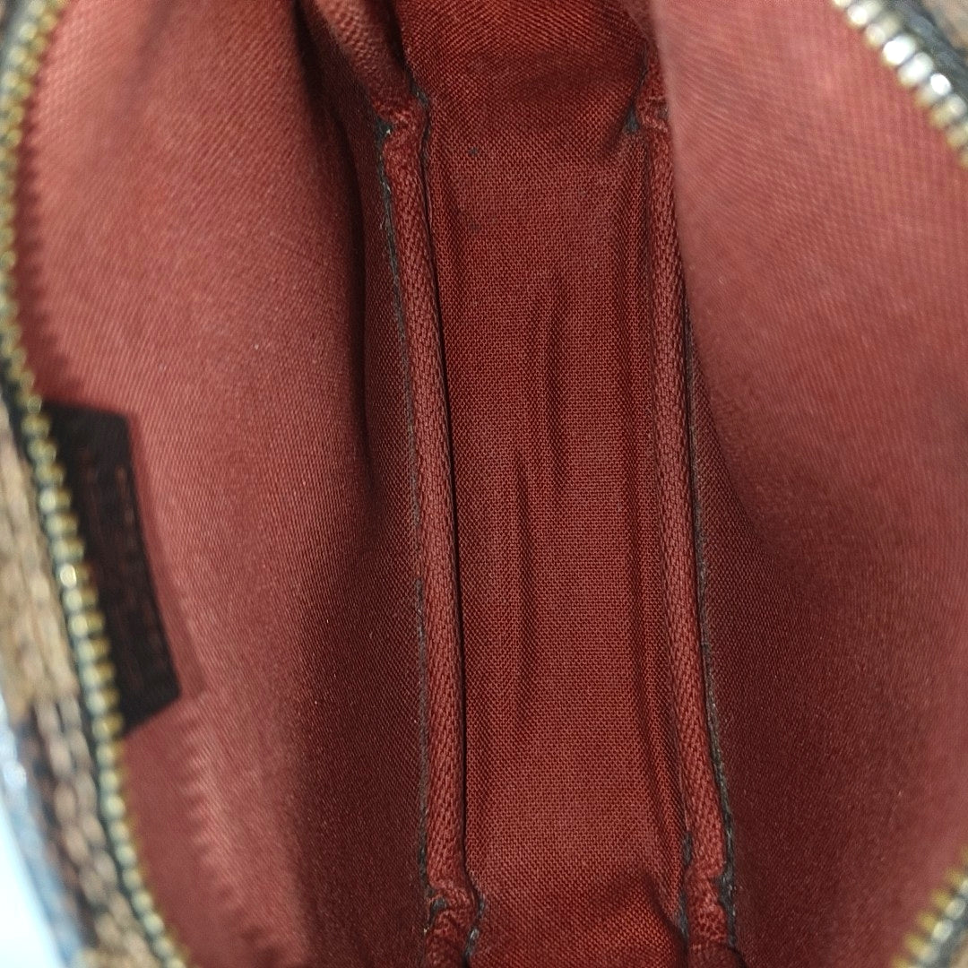 TROUSSE MAKE UP Damier Ebene Coated Canvas Brown