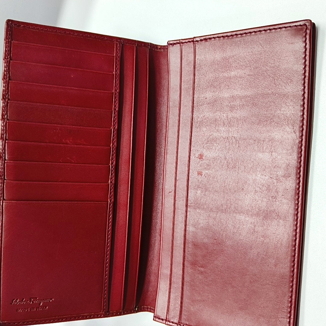 Authenticated pre-owned  Gancini Calfskin Red Wallet - Wallet at Looply