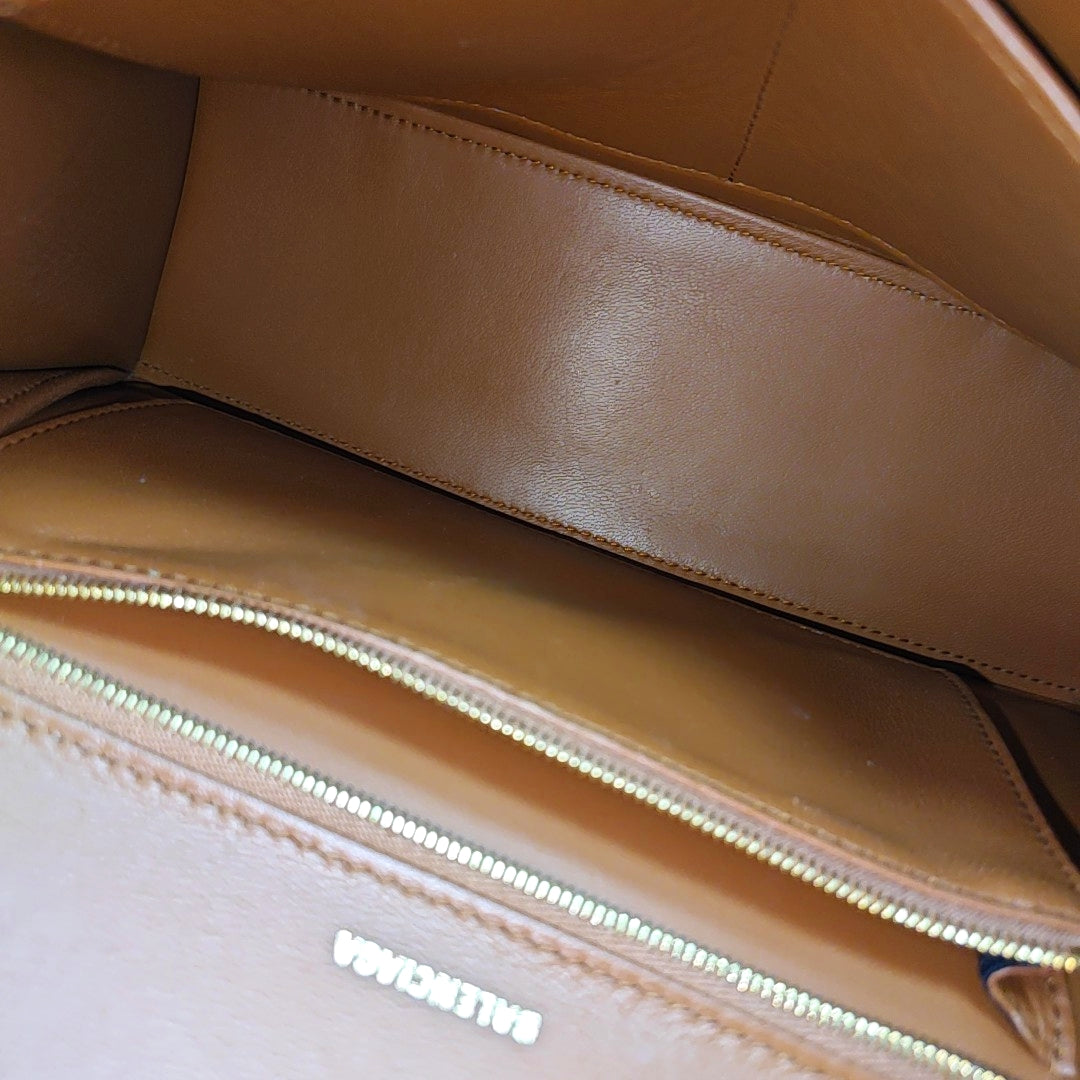 Hourglass Small Quilted Calfskin Brown