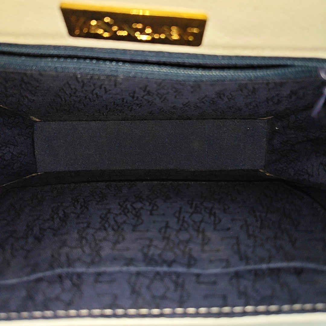 Calfskin Shoulder Bag White