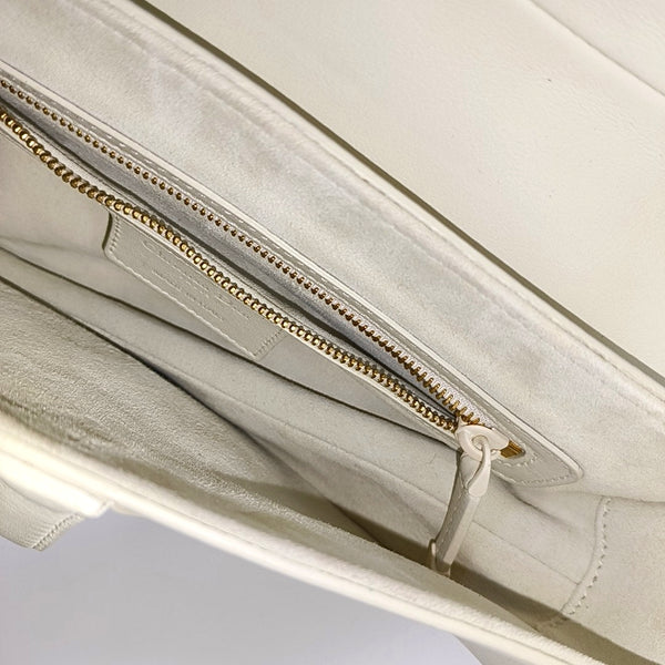 Saddle Small Calfskin White