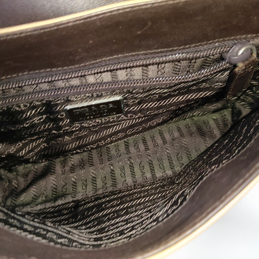 Calfskin Shoulder Bag Beige