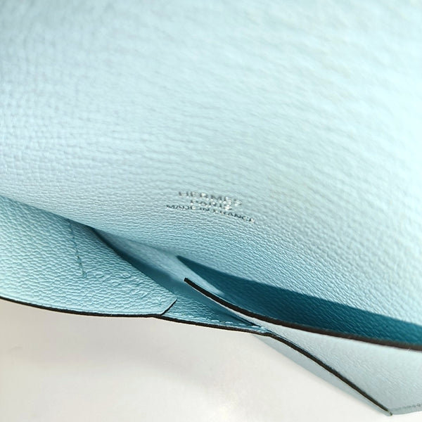 Envelope Chèvre Mysore Blue Card Holder
