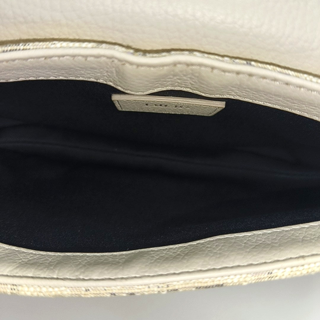 Saddle Small Canvas Beige