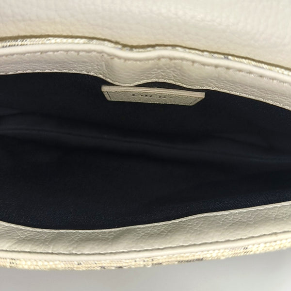 Saddle Small Canvas Beige