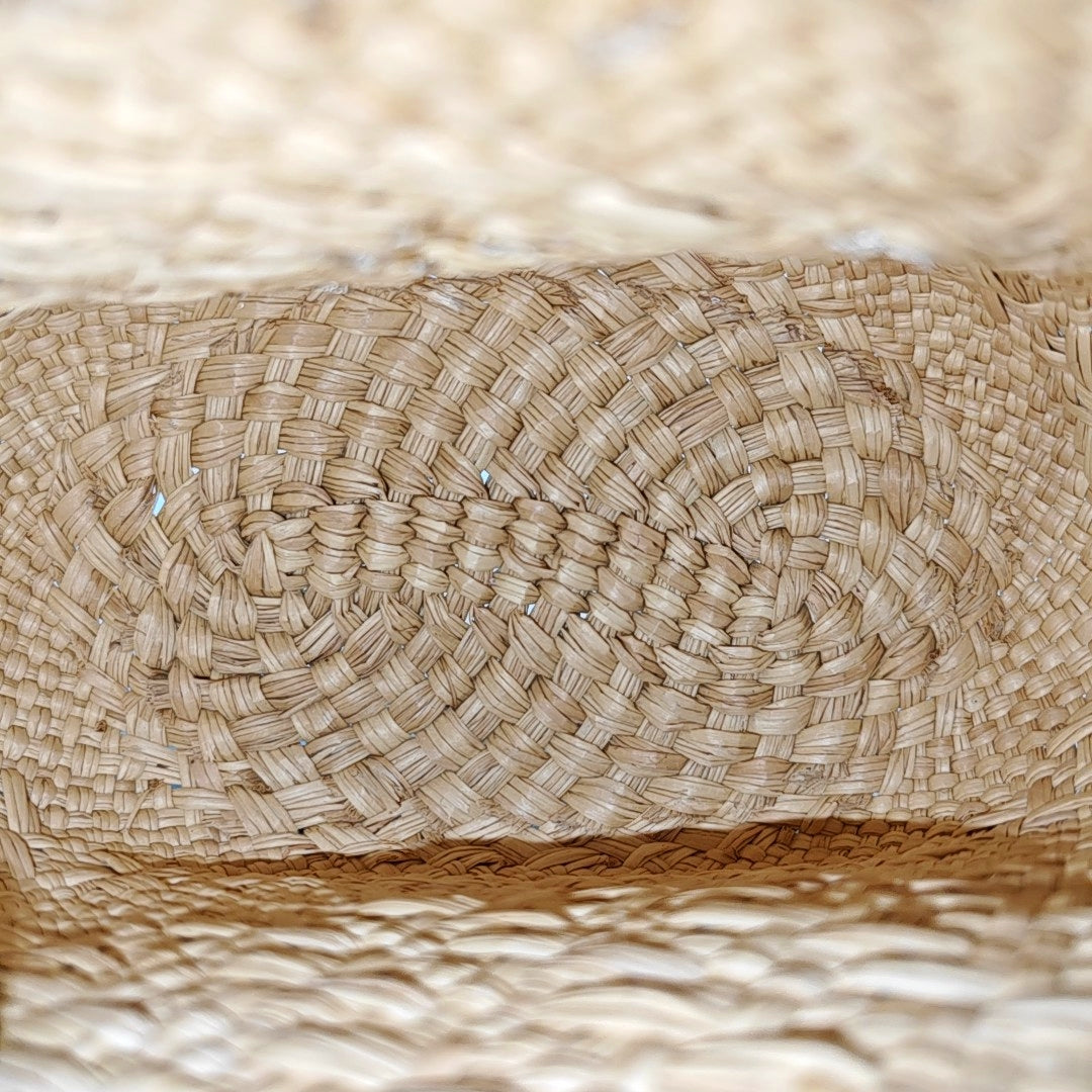 Straw Top Handle Bag Beige