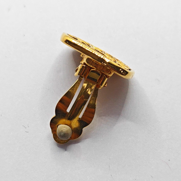 Metal Gold Clip On Earrings