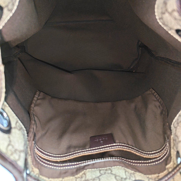 Monogram Coated Canvas Backpack Beige