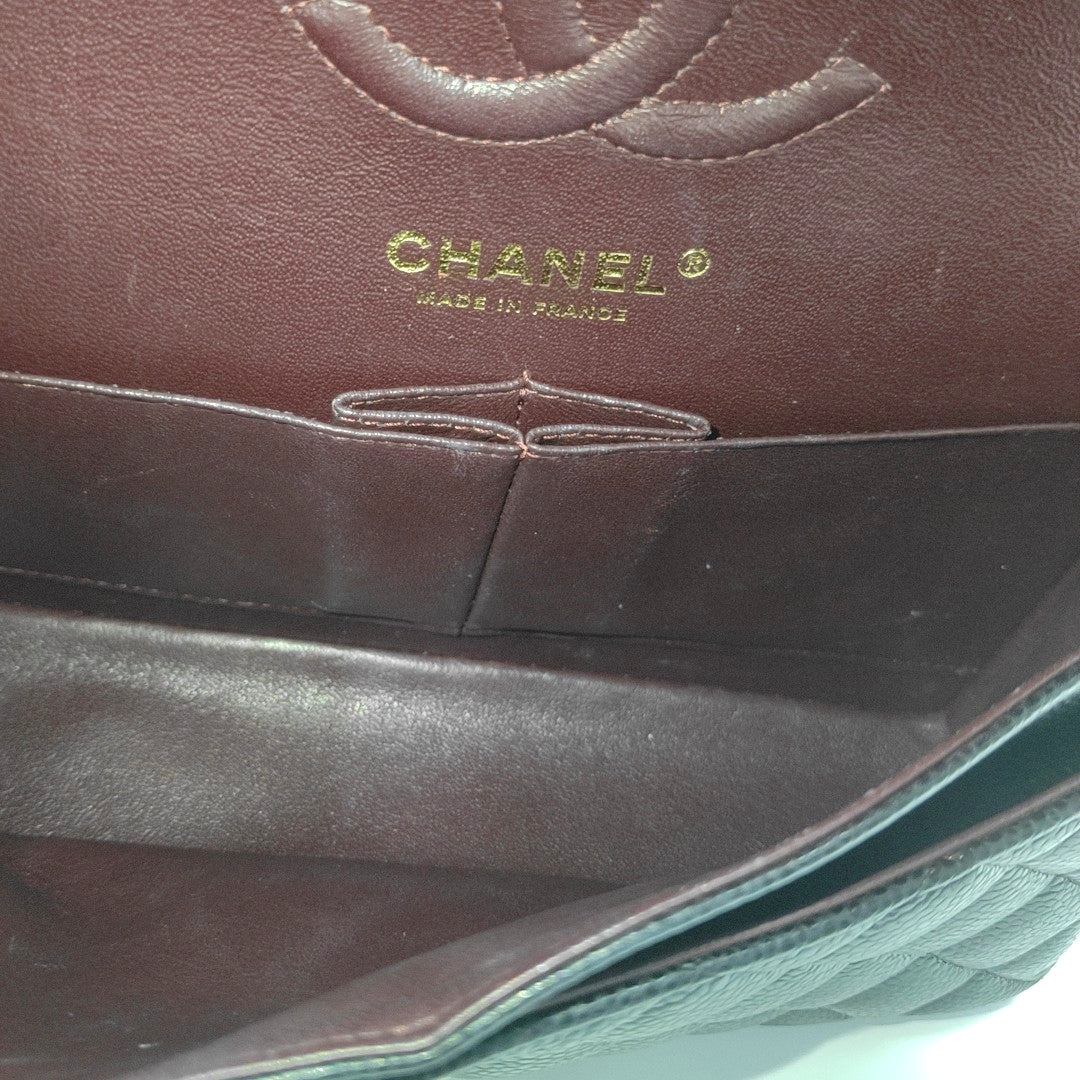 CLASSIC FLAP Small Quilted Grained Calfskin Black