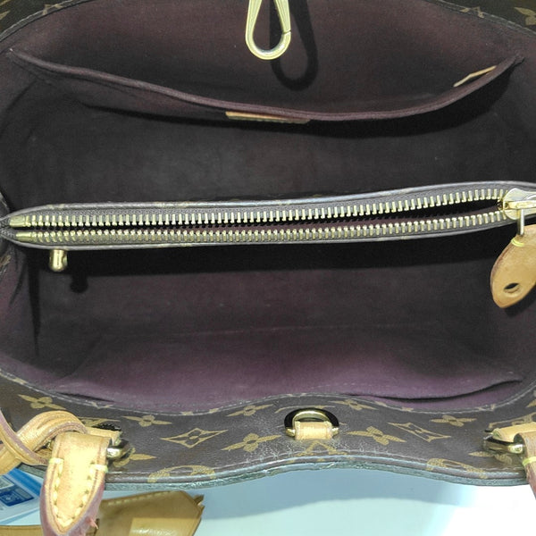 MONTAIGNE Monogram Coated Canvas Brown