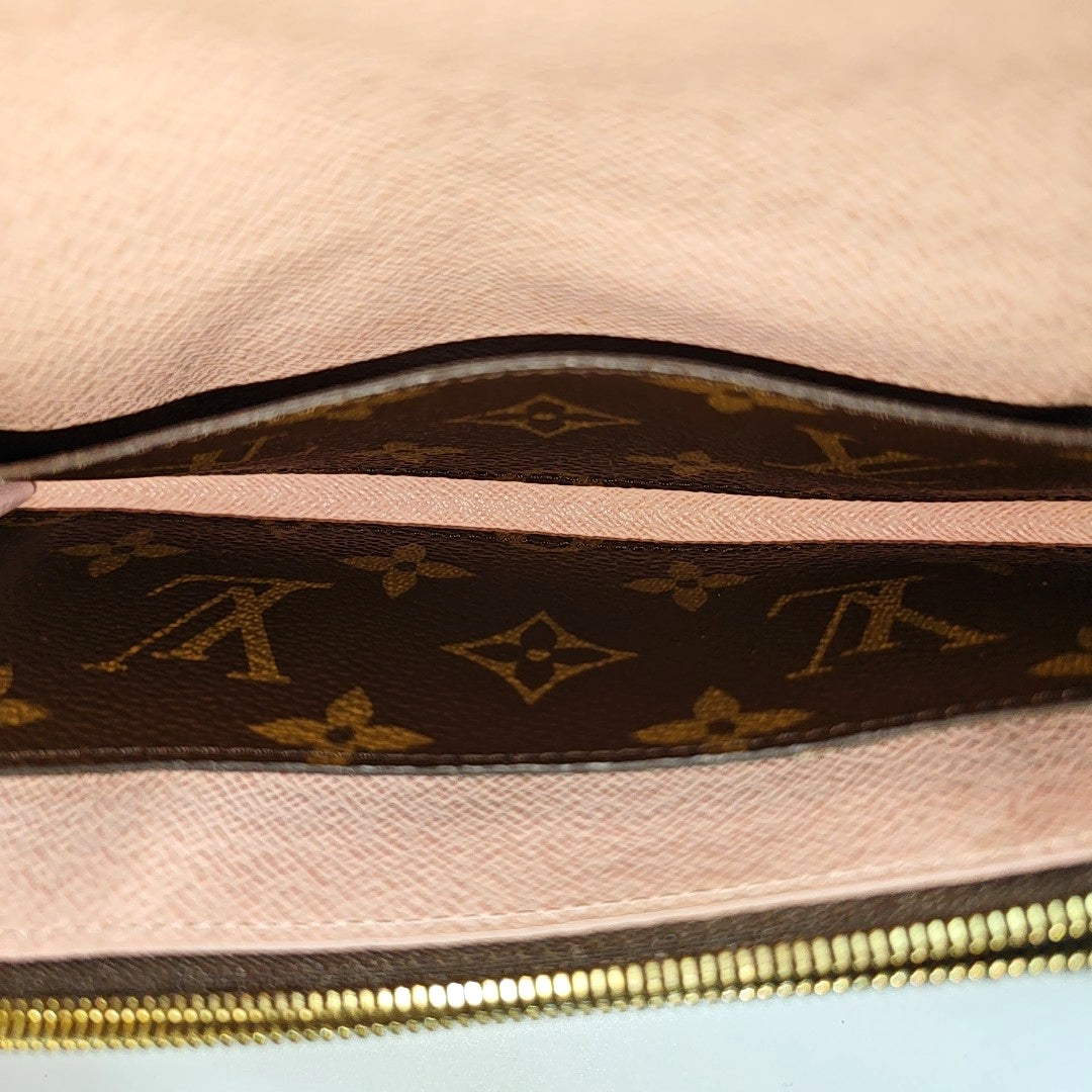 EMILIE Monogram Coated Canvas Brown Wallet