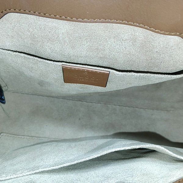 Padlock Small Monogram Coated Canvas Beige
