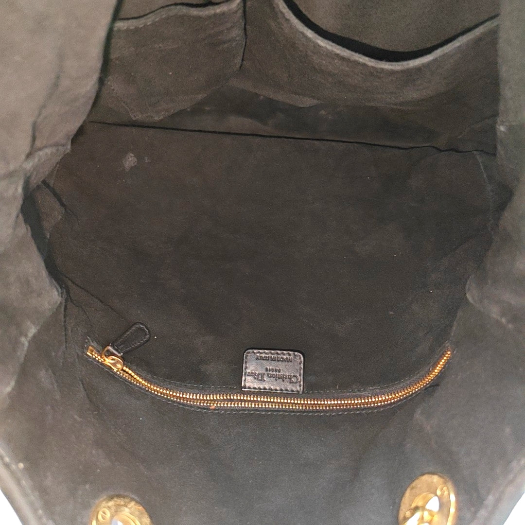 Cannage Calfskin Tote Bag Black