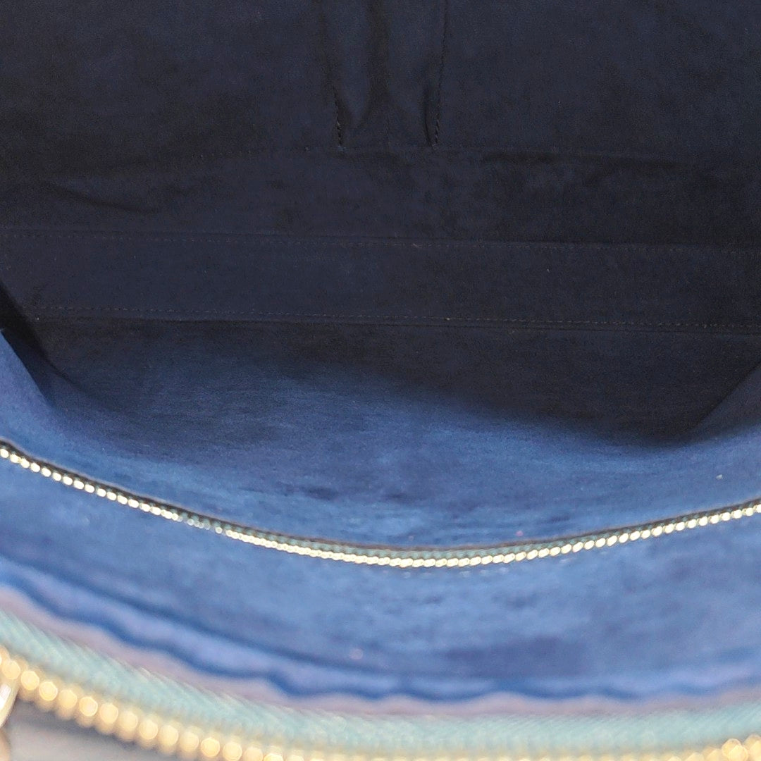 Calfskin Shoulder Bag Blue