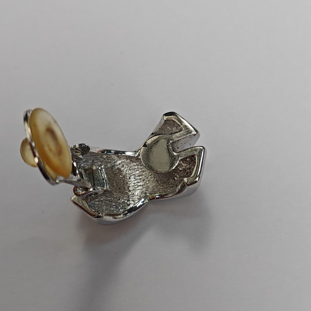 Metal Silver Clip On Earrings
