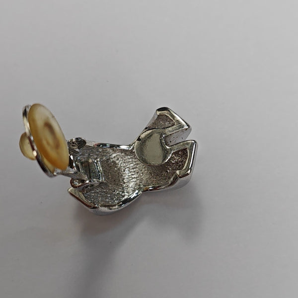 Metal Silver Clip On Earrings