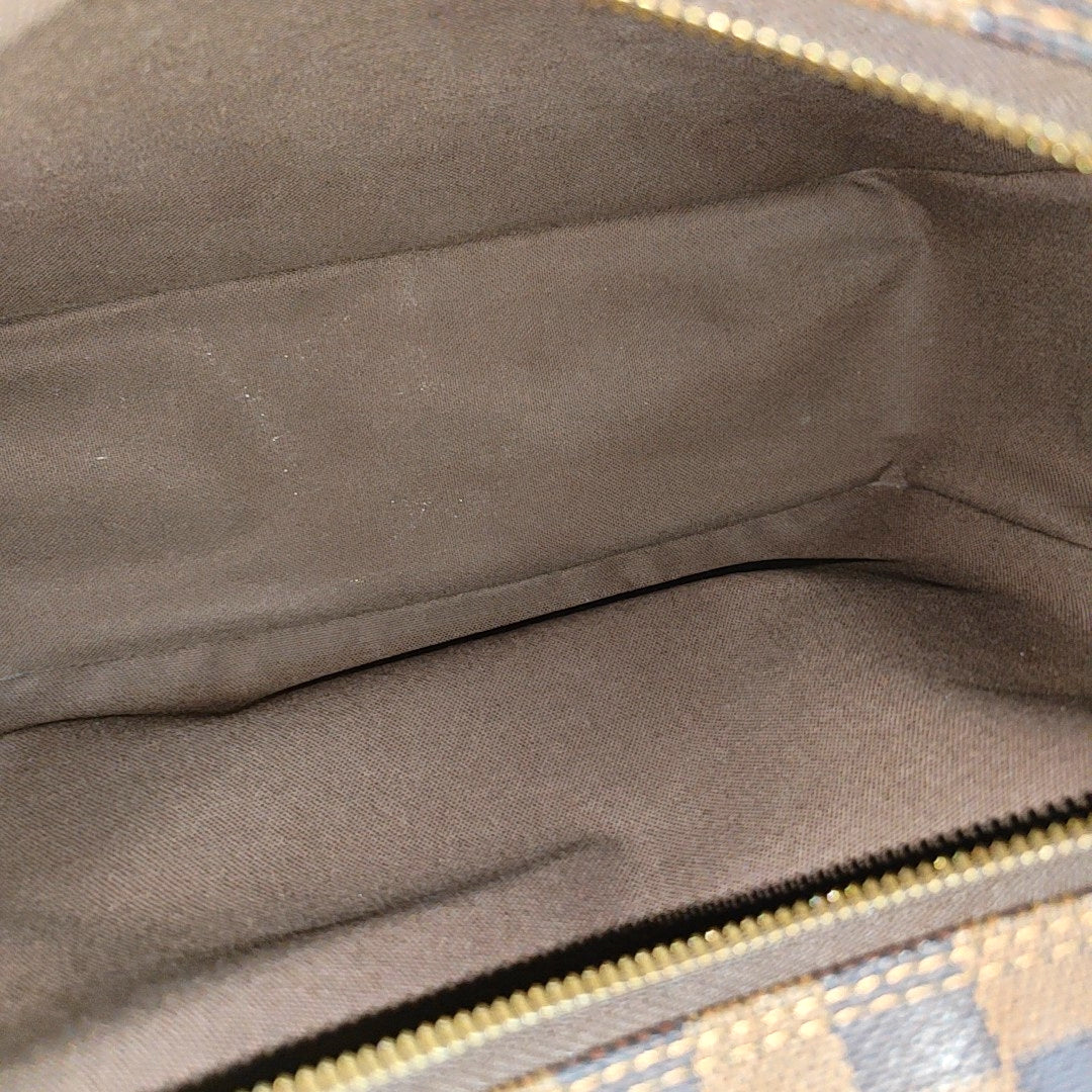 NAVIGLIO Damier Ebene Coated Canvas Brown