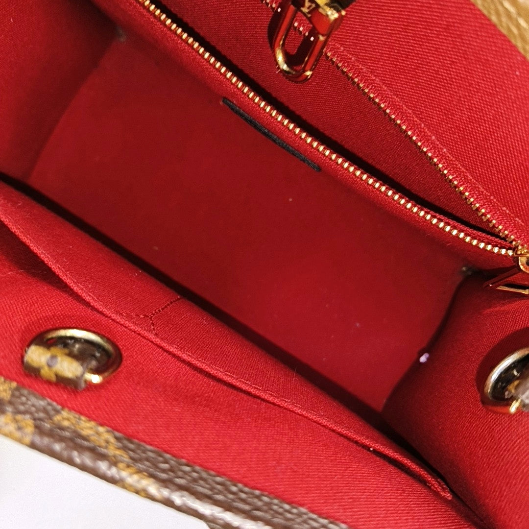 ONTHEGO PM Monogram Coated Canvas Brown