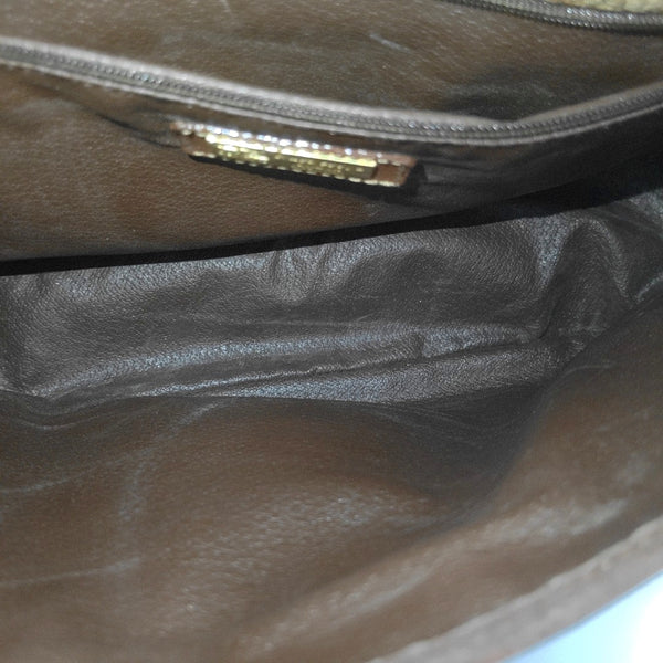 Coated Canvas Shoulder Bag Beige