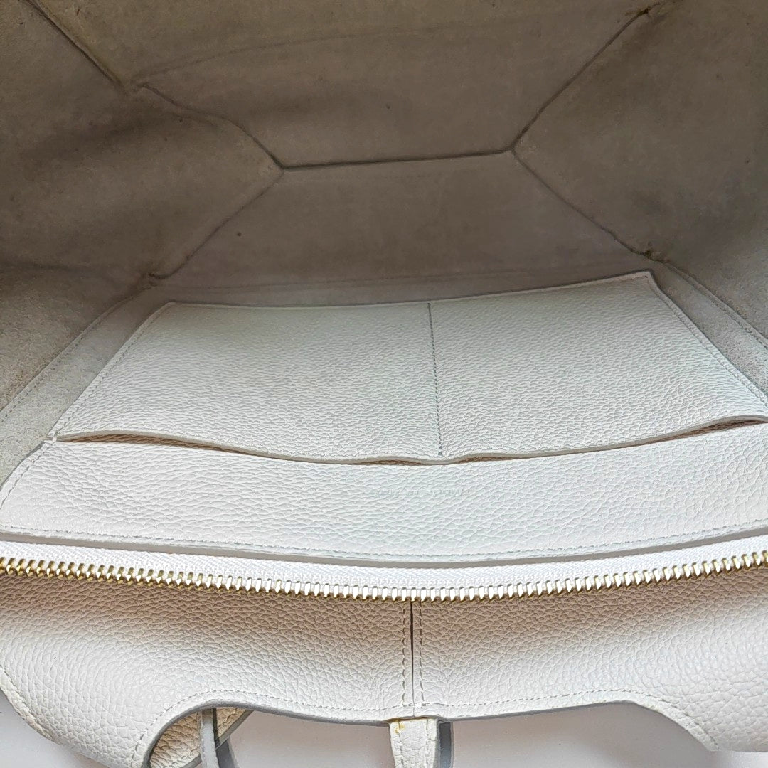 TRI FOLD Calfskin White