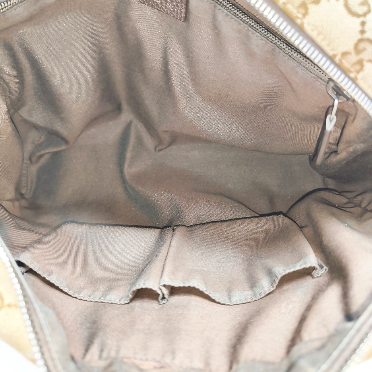 Monogram Canvas Shoulder Bag Beige