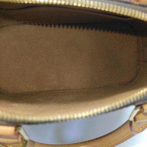 ALMA BB Monogram Coated Canvas Brown