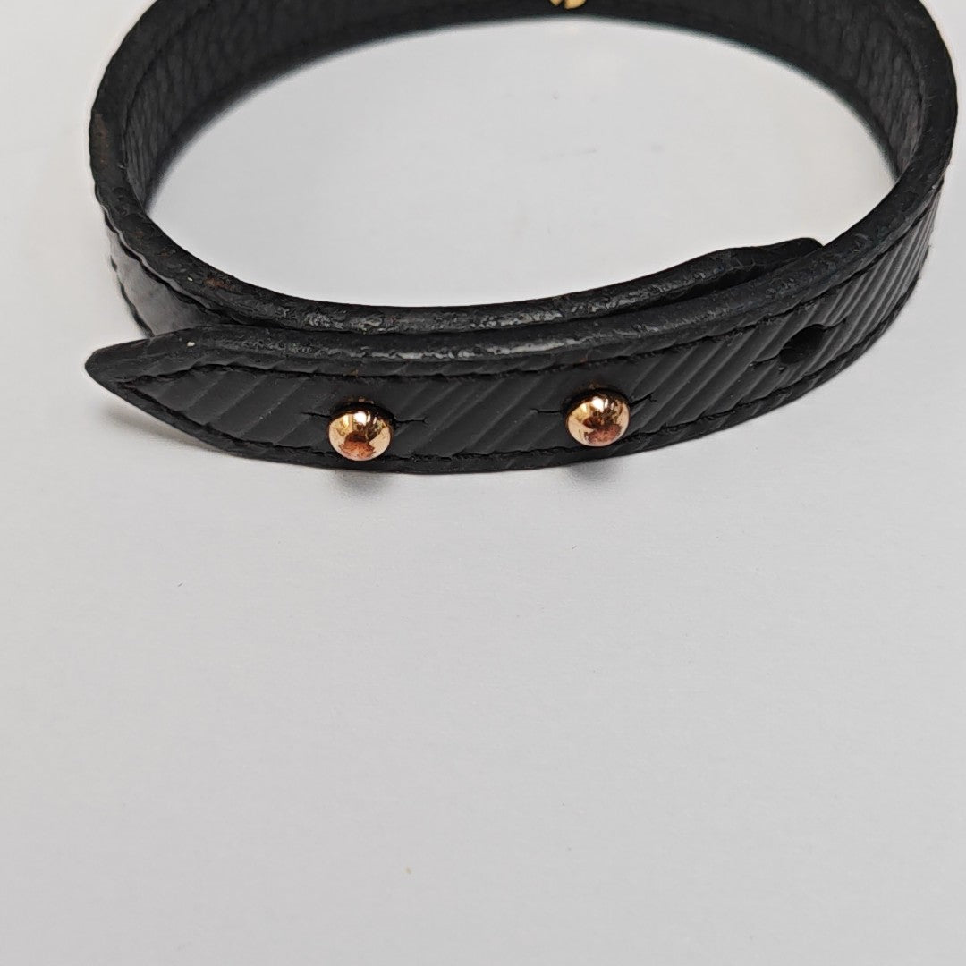 Leather Black Bangle
