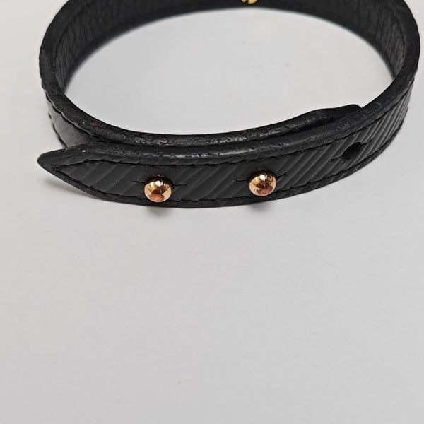 Leather Black Bangle