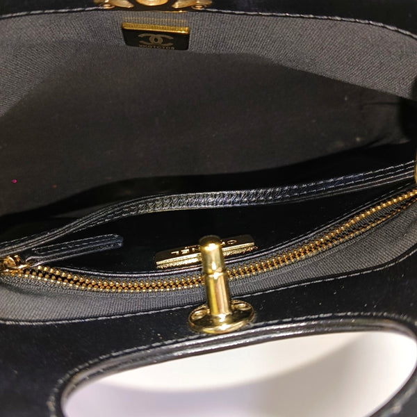CHANEL 31 Mini Quilted Calfskin Black