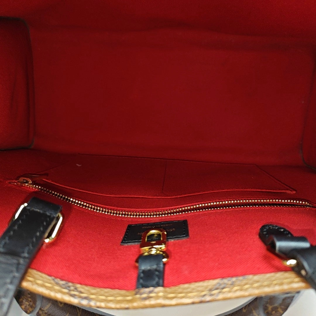 ONTHEGO MM Monogram Coated Canvas Brown