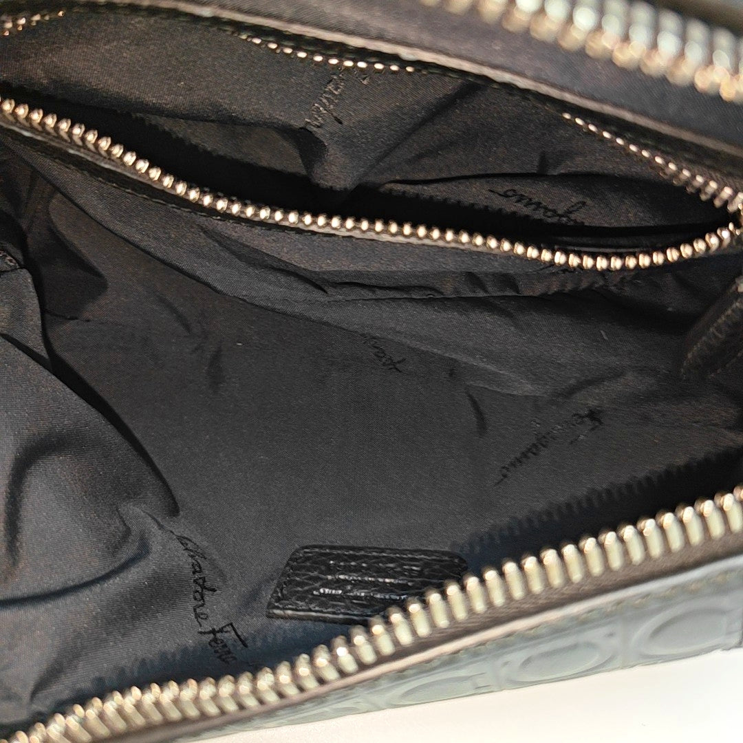 Calfskin Top Handle Bag Black