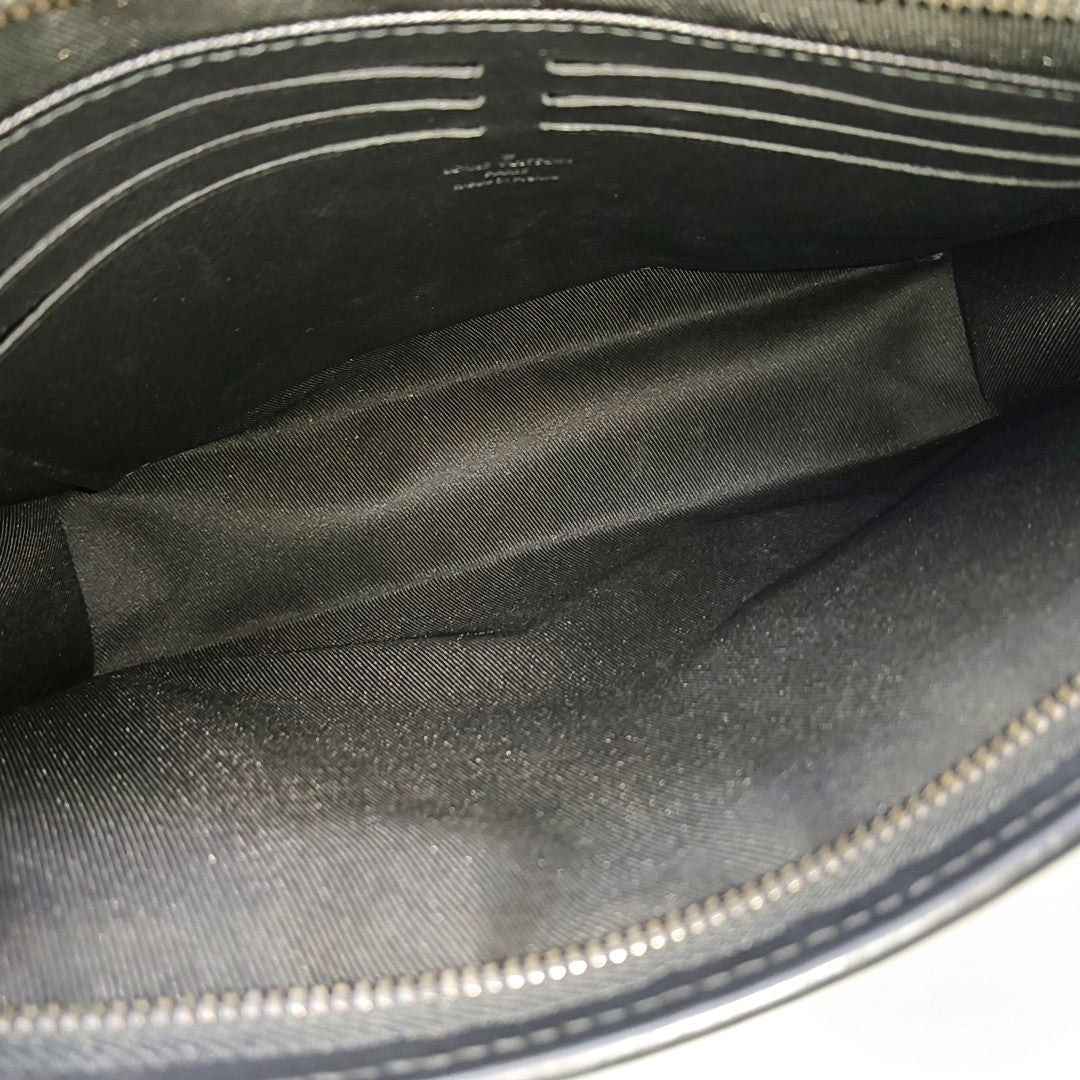 Pochette Voyag MM Monogram Coated Canvas Black