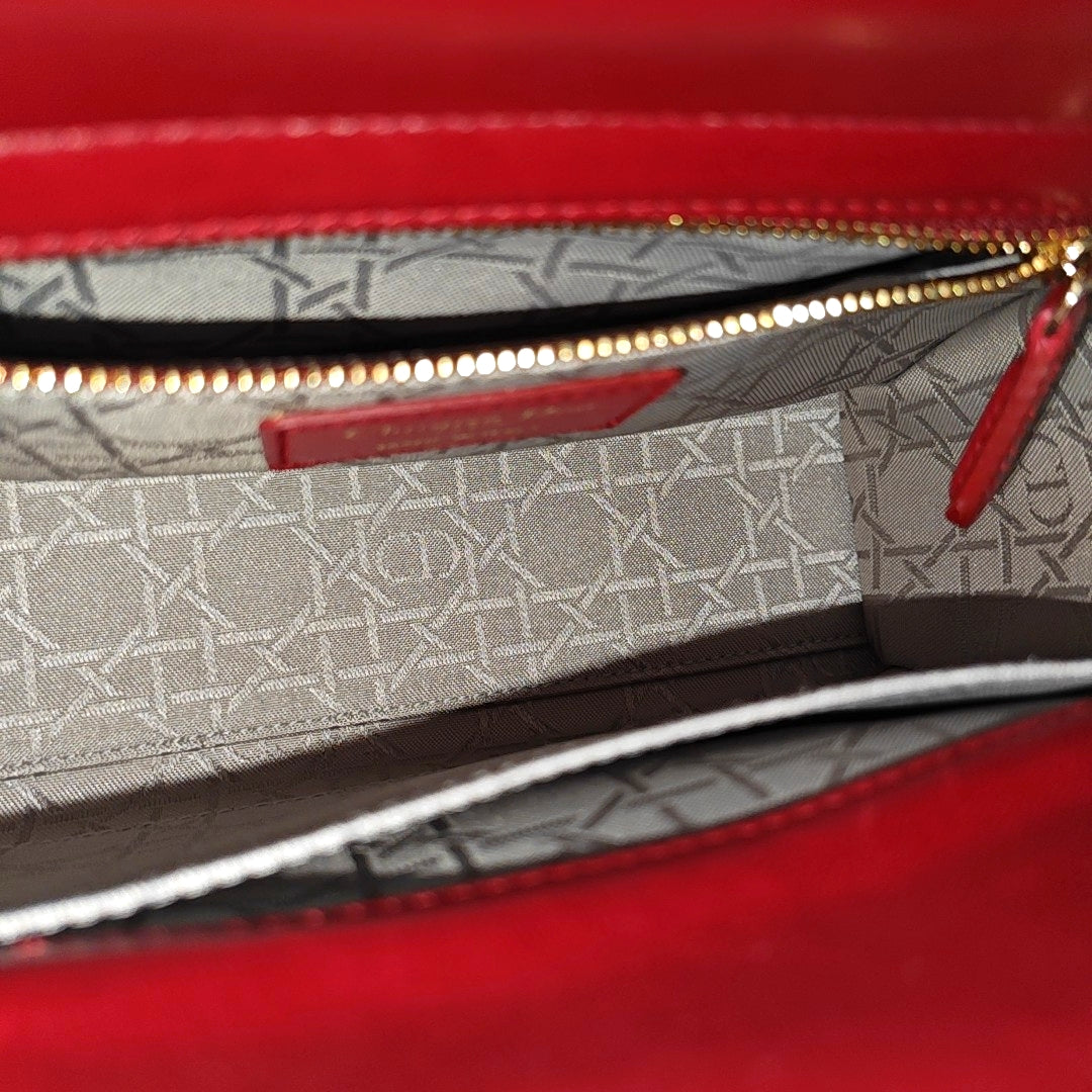 Lady Dior Small Cannage Lambskin Red