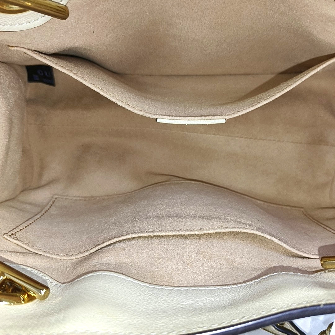 Padlock Small Monogram Coated Canvas Beige